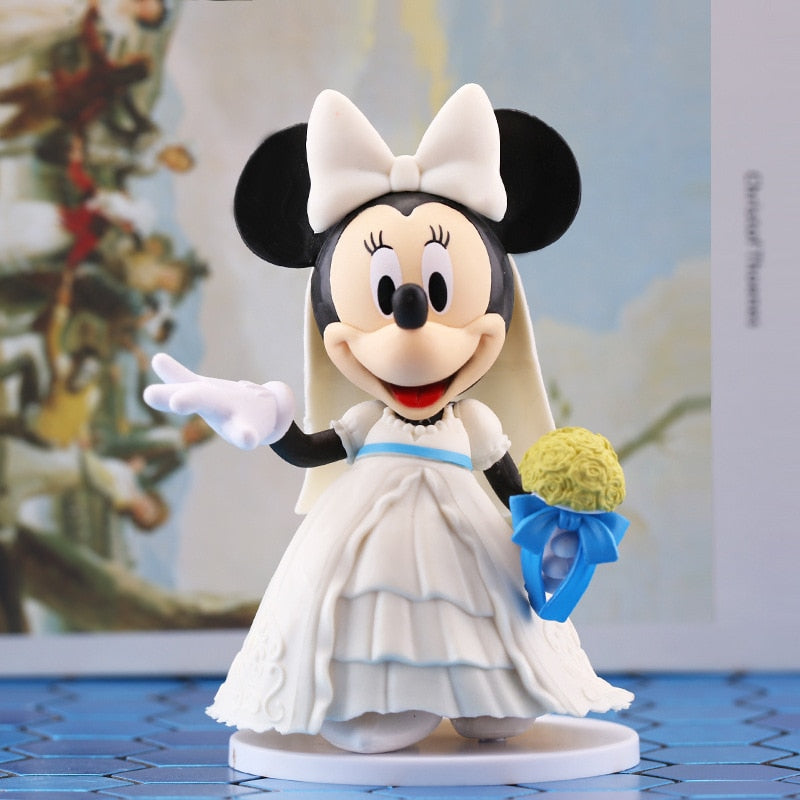 Topo de Bolo Mickey e Minnie Noivos Brancos Casamento Disney