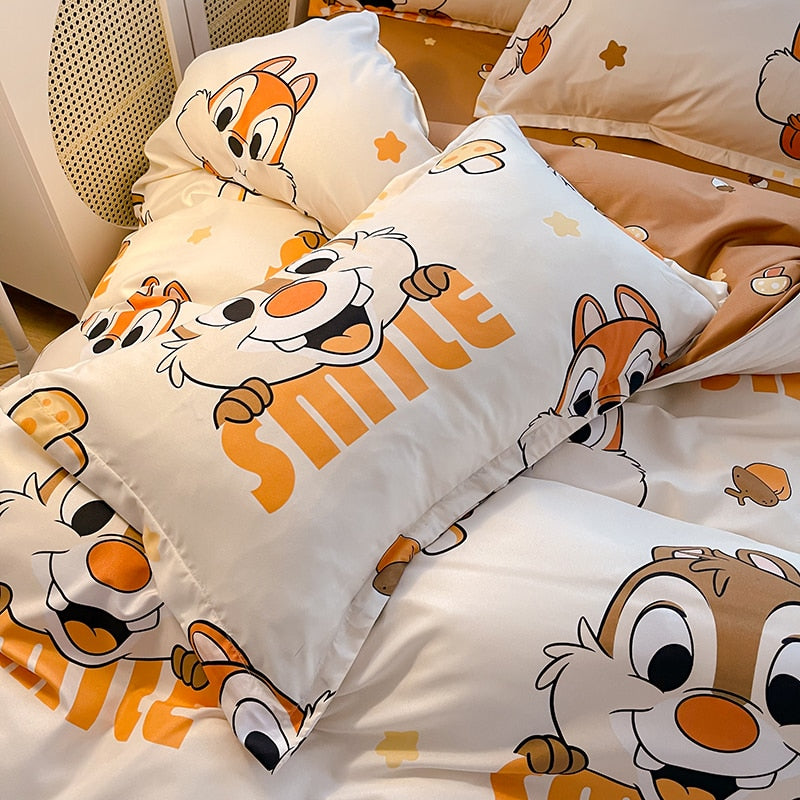 Tico e Teco Disney Duvet Cover Kit, Sheet and Pillowcase