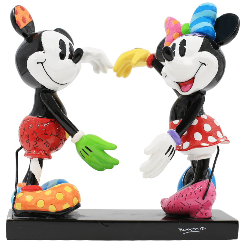 Heart Mickey and Minnie Romero Britto Disney Statue