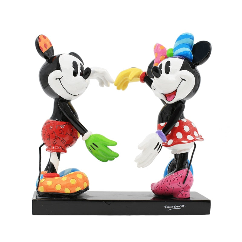 Estátua Heart Mickey e Minnie Romero Britto Disney