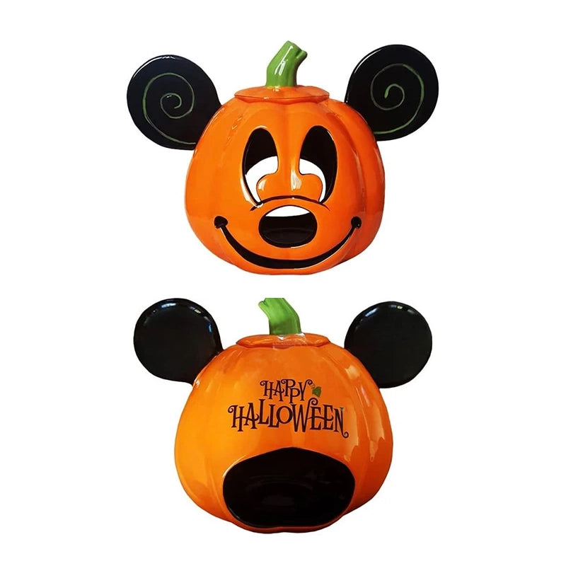 Abóbora Halloween Mickey Cerâmica Lanterna Vela Edição Limitada Disney