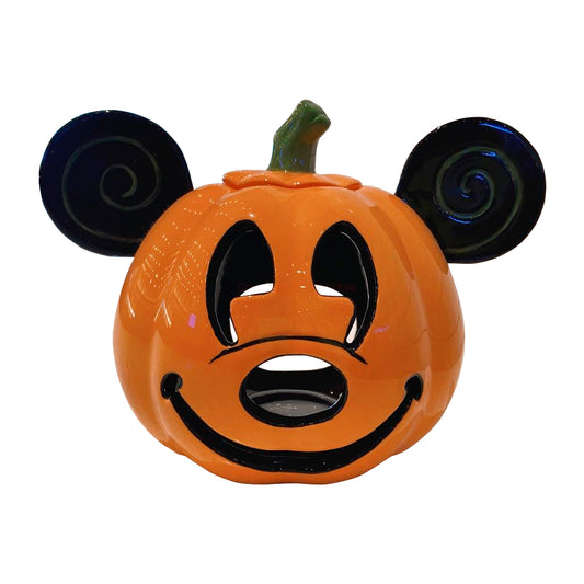 Pumpkin Halloween Mickey Ceramic Lantern Candle Limited Edition Disney