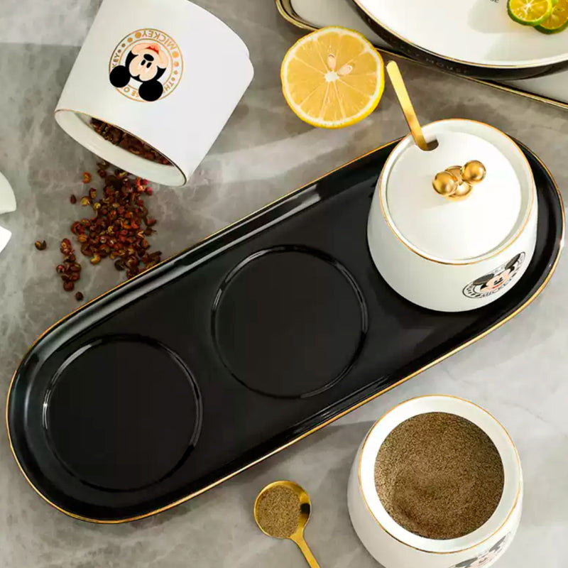 Kit 3 Sugar Bowls, Salt Shaker and Spices Mickey Noble Kitchen Disney