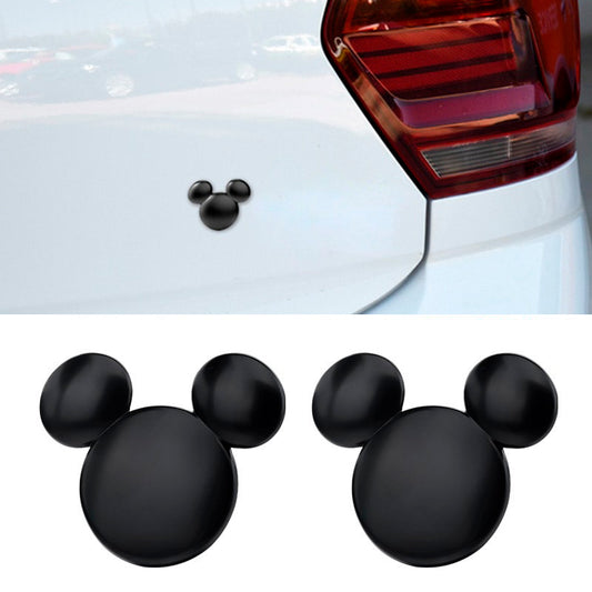 Sticker Car Mickey Ears 3D Black Decorative