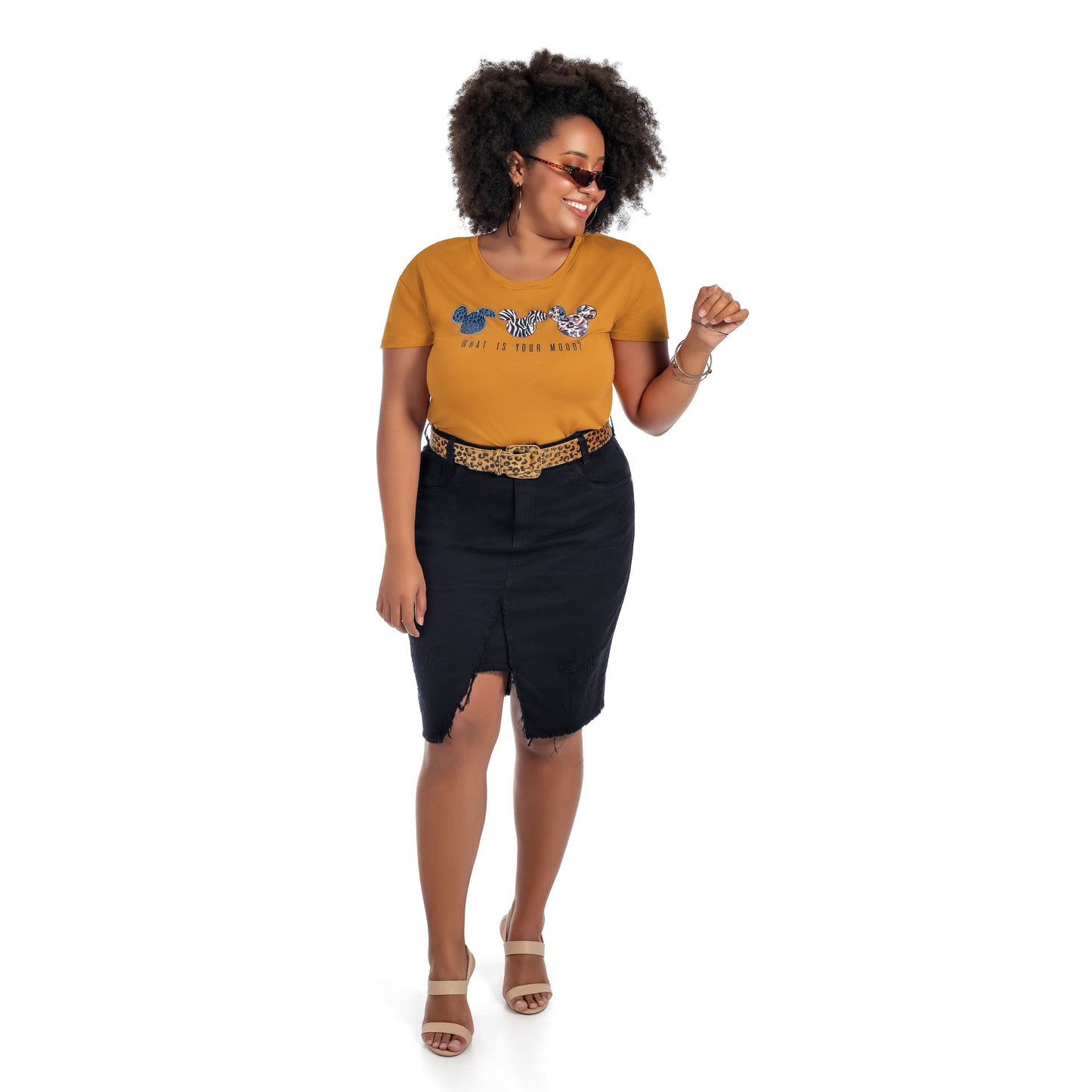 Blusa Mickey What Is Your Mood - Moda Plus Size