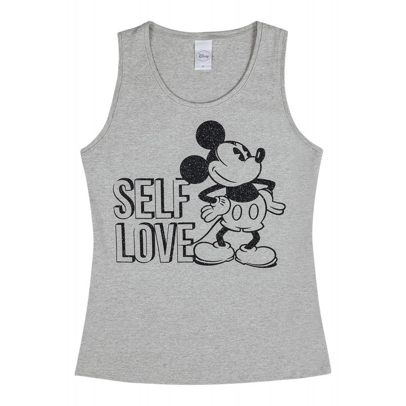Blusa Sem Mangas Self Love Mickey Mouse Disney