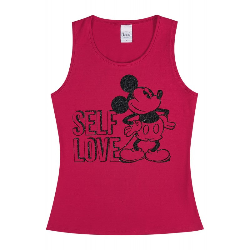 Blusa Sem Mangas Self Love Mickey Mouse Disney