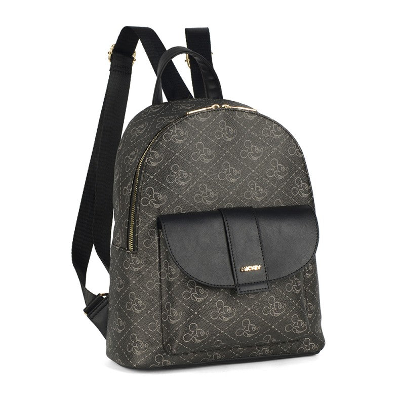 Disney Black Monogram Mickey Backpack Bag