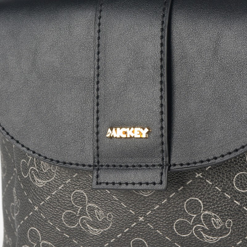 Mochila negra con monograma de Mickey de Disney