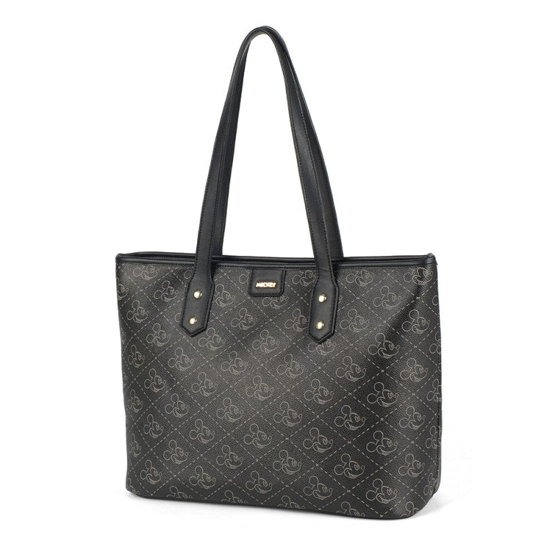 Bolsa Tote Mickey Monogram Preto Disney