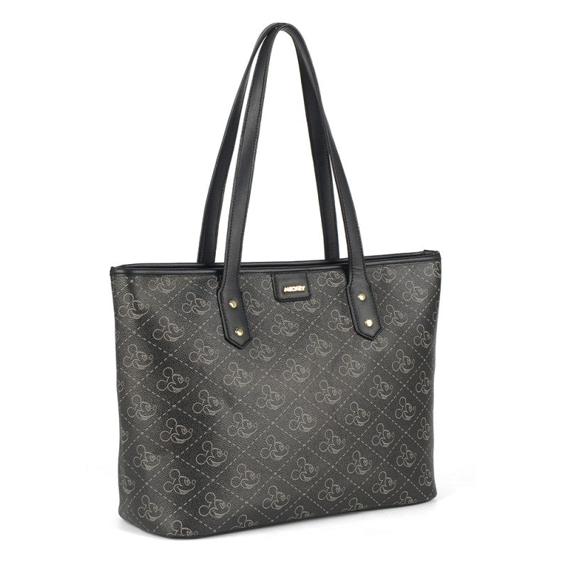 Bolsa Tote Mickey Monogram Preto Disney