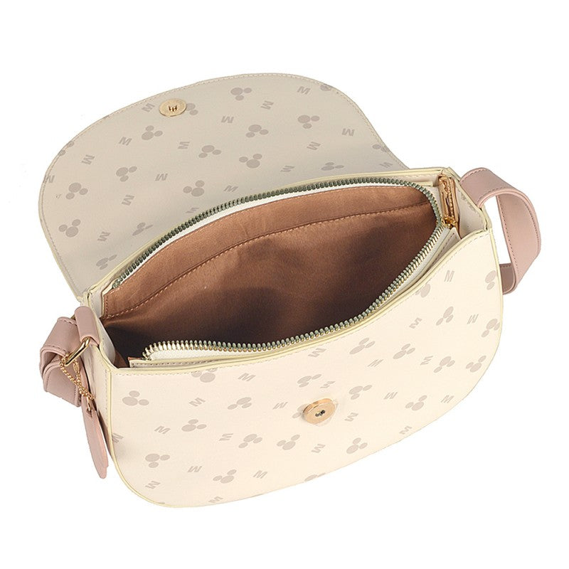 Bandolera De Mujer Mickey Heads Beis Disney