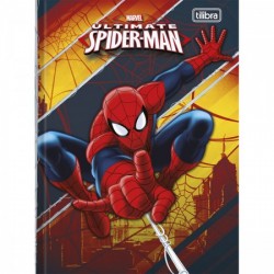 Caderno Brochura Capa Dura Top 1/4 Spider-Man - Amarelo 48 Folhas