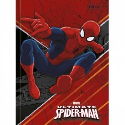 Caderno Brochura Capa Dura Top 1/4 Spider-Man Vermelho 48 Folhas