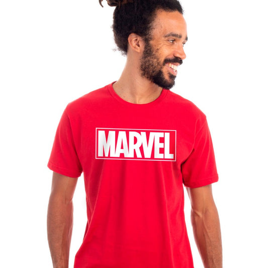 Camiseta clásica con logotipo de Marvel para hombre