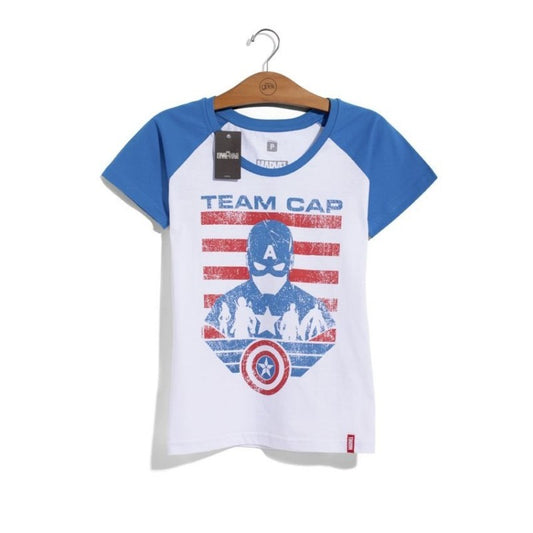 Camiseta de Capitán América del equipo de Marvel para mujer
