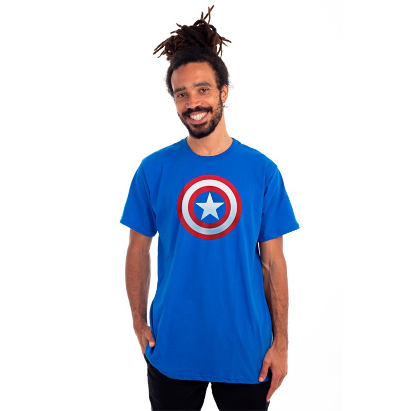 Camiseta Masculina Capitão América Escudo Marvel