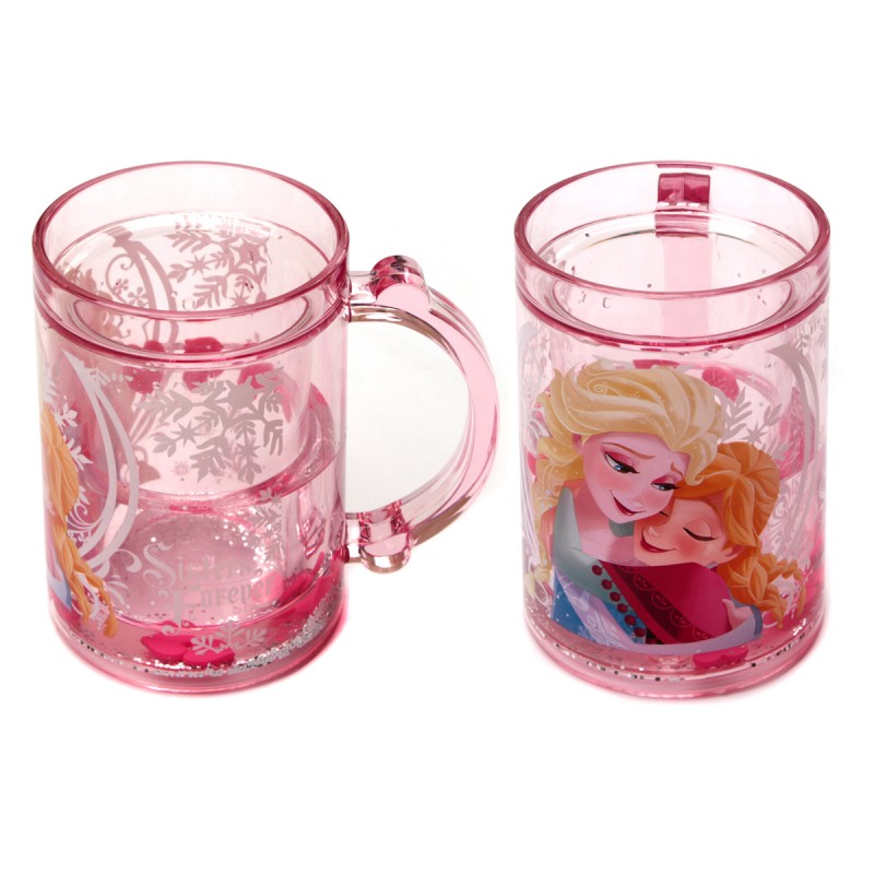 Caneca Infantil Dupla Camada com Gel Anna e Elsa Frozen 220mL