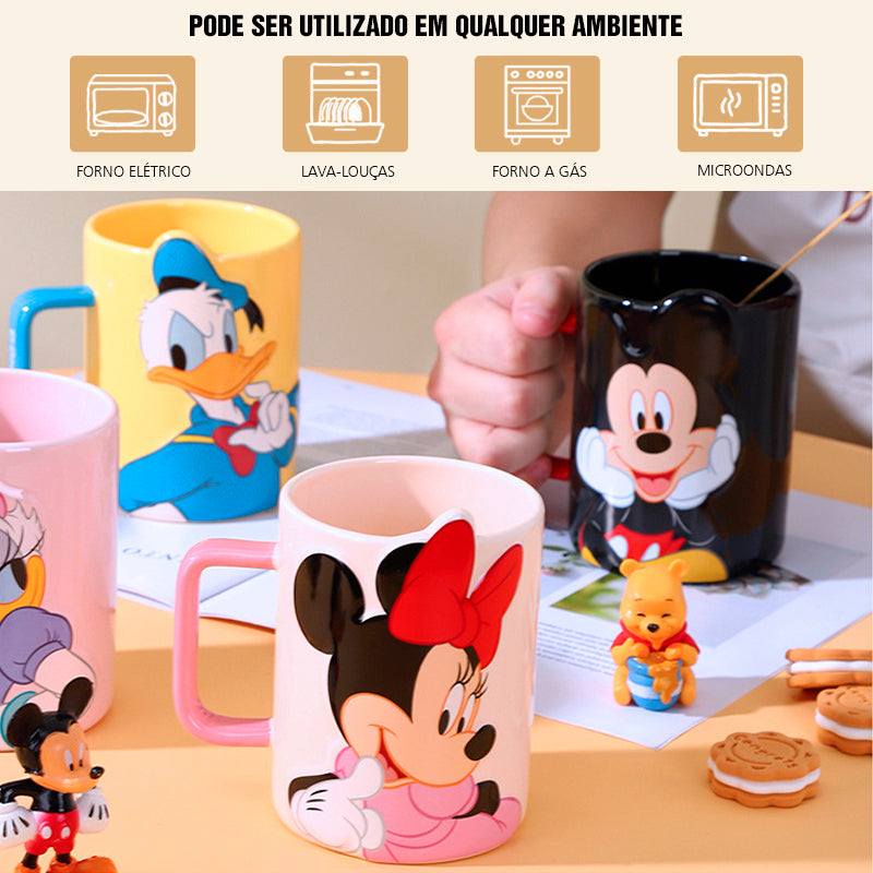 Caneca Mickey e Amigos Shape 500ML Oficial Disney