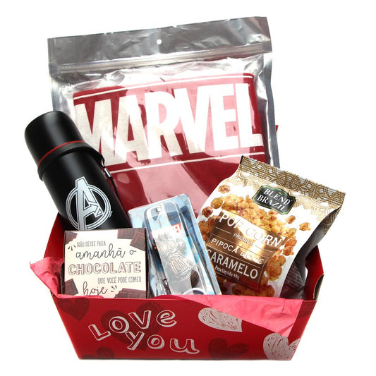 Cesta na Caixa Marvel Lovers - P