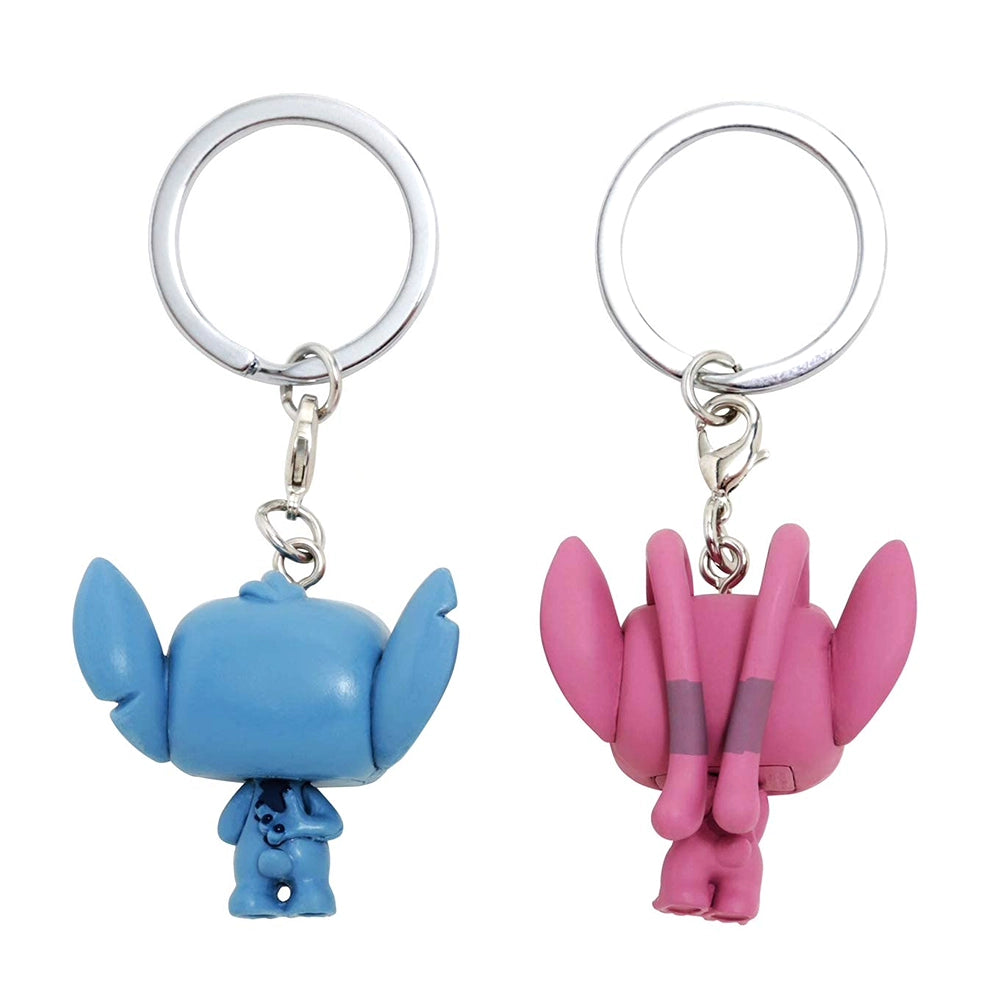 Stitch e Angel Chaveiro FUNKO POP Pocket Keychains Disney