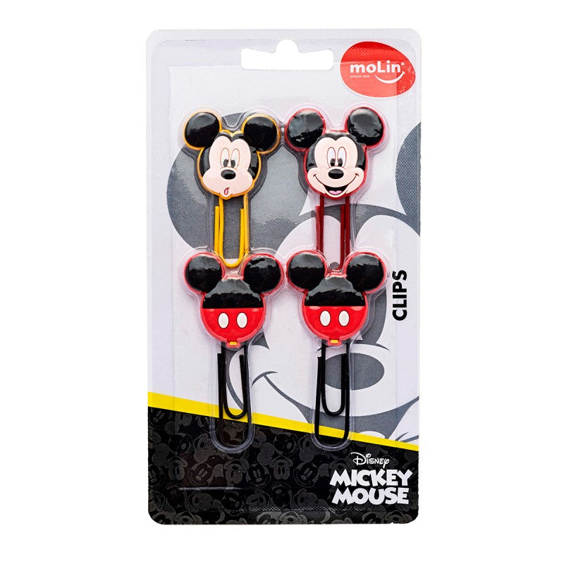 Mickey Head Rubberized Marker Clips - 4 pcs