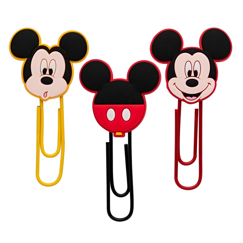 Clips Marcador Emborrachado Mickey Head - 4 unidades