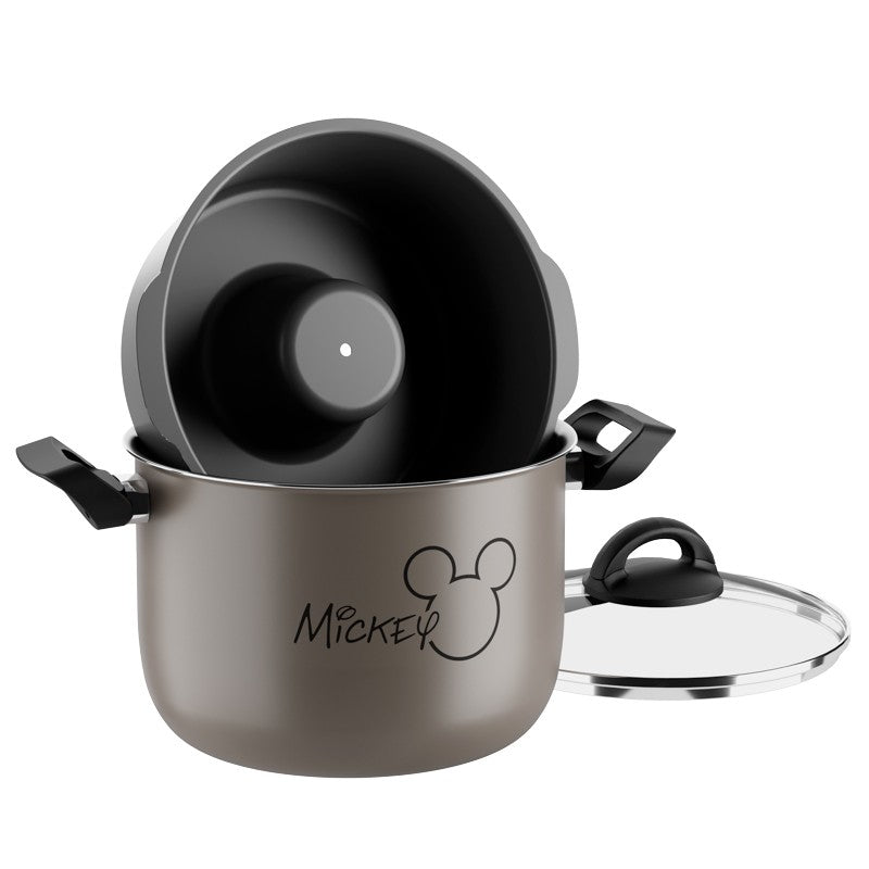 Cauldron and Bain-Marie Set Mickey Mouse Aluminum 20cm 4.2L Disney CZ