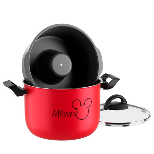 Cauldron and Bain-Marie Set Mickey Mouse Aluminum 20cm 4.2L Disney VM