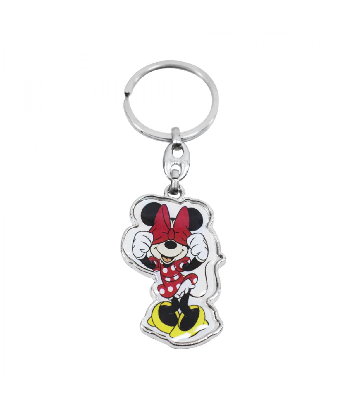 Llavero de metal con lazo de ojo de Minnie