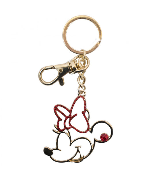 Key Ring Rhinestone Minnie Head