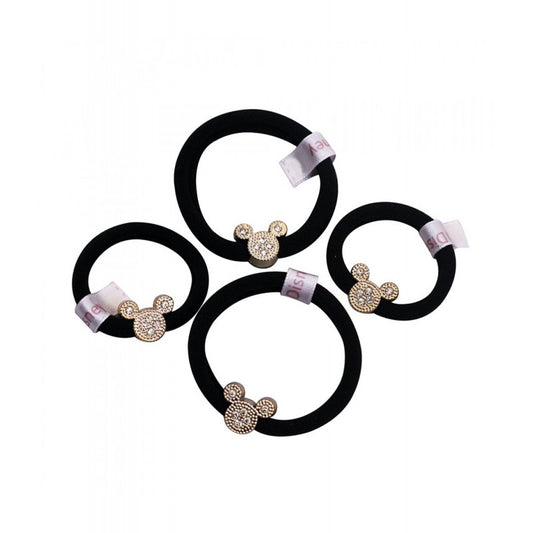 Black Minnie Hair Elastics - Kit with 4 units