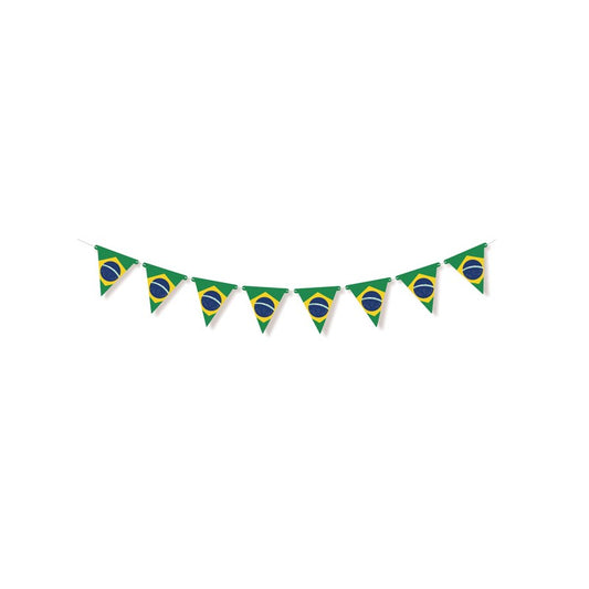 Decorative Banner Go Brazil Flags