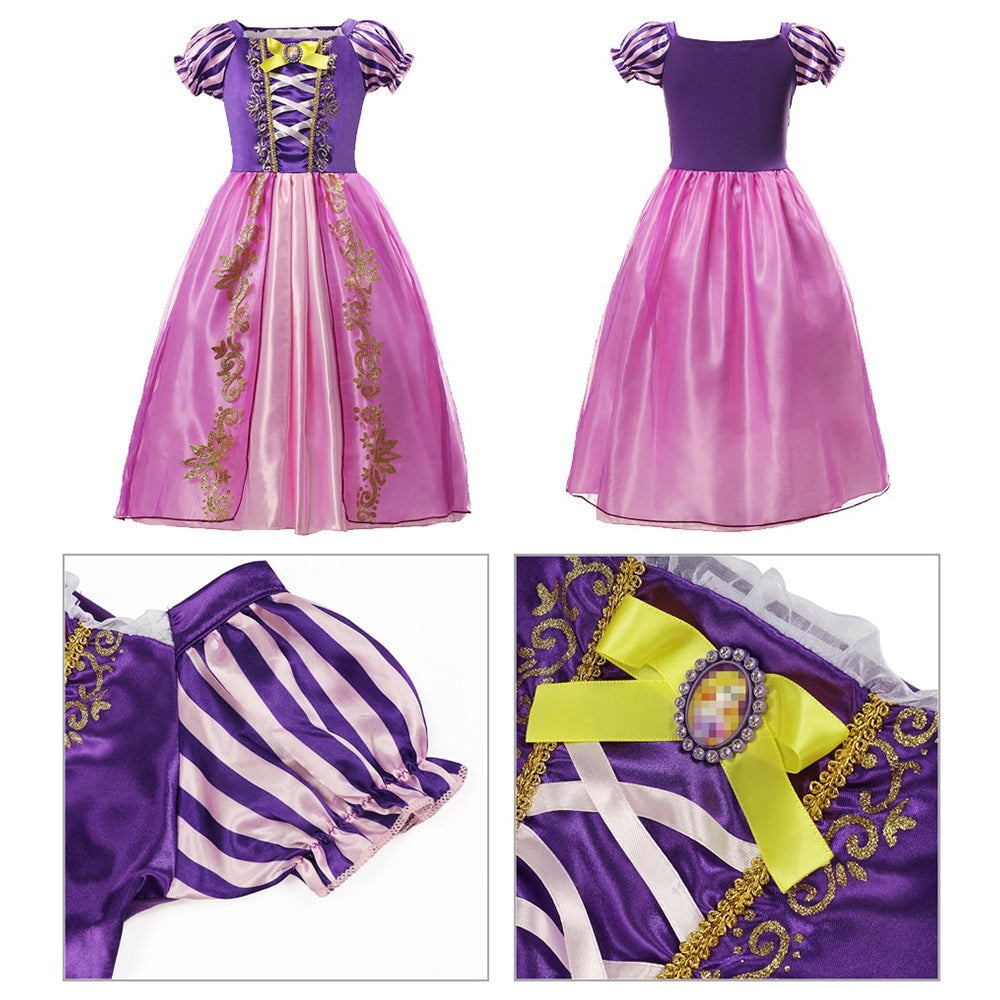 Fantasia Rapunzel Infantil Cosplay Standard 01