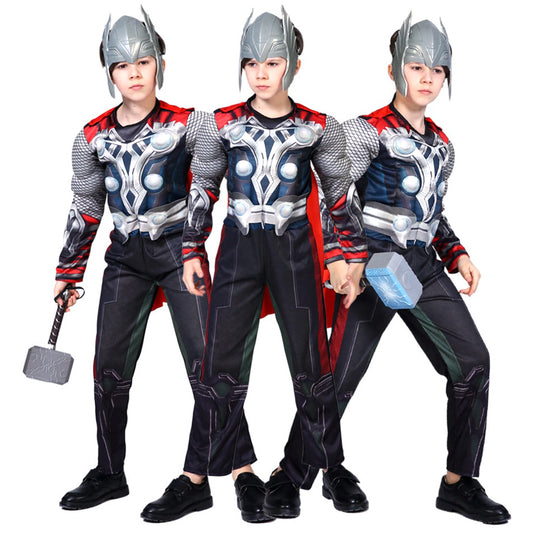 Fantasia Thor Infantil 3D Músculo Cosplay