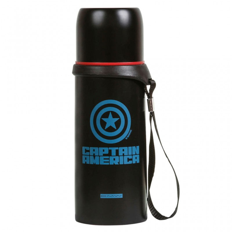 Captain America Thermos Bottle 350mL with Carrying Strap