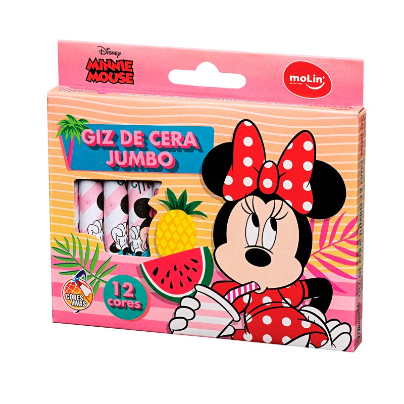 Giz de Cera Jumbo Minnie Mouse 12 cores Disney