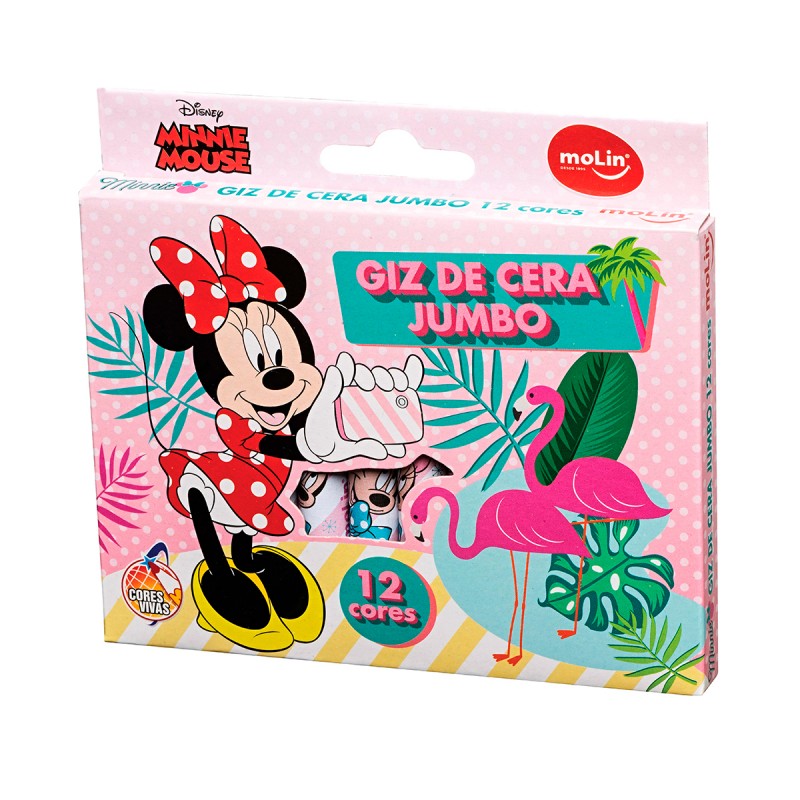 Giz de Cera Jumbo Minnie Mouse 12 cores Disney