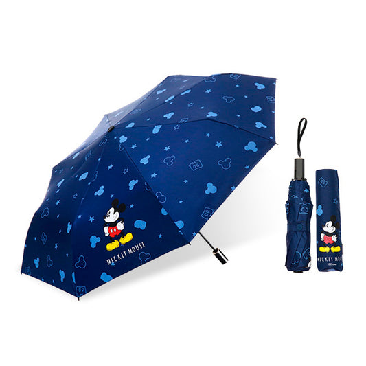 Guarda-Chuva Sombrinha Mickey Azul com Proteção Solar UPF50+ Adulto Original Disney