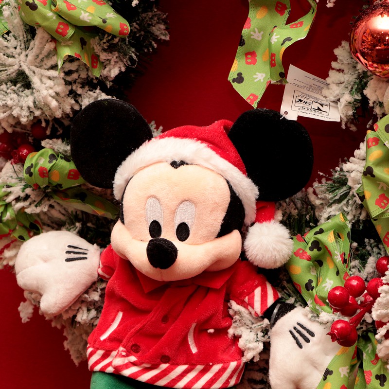 Christmas Wreath Mickey Mouse Fun 55 cm with Plush Mickey 35 cm