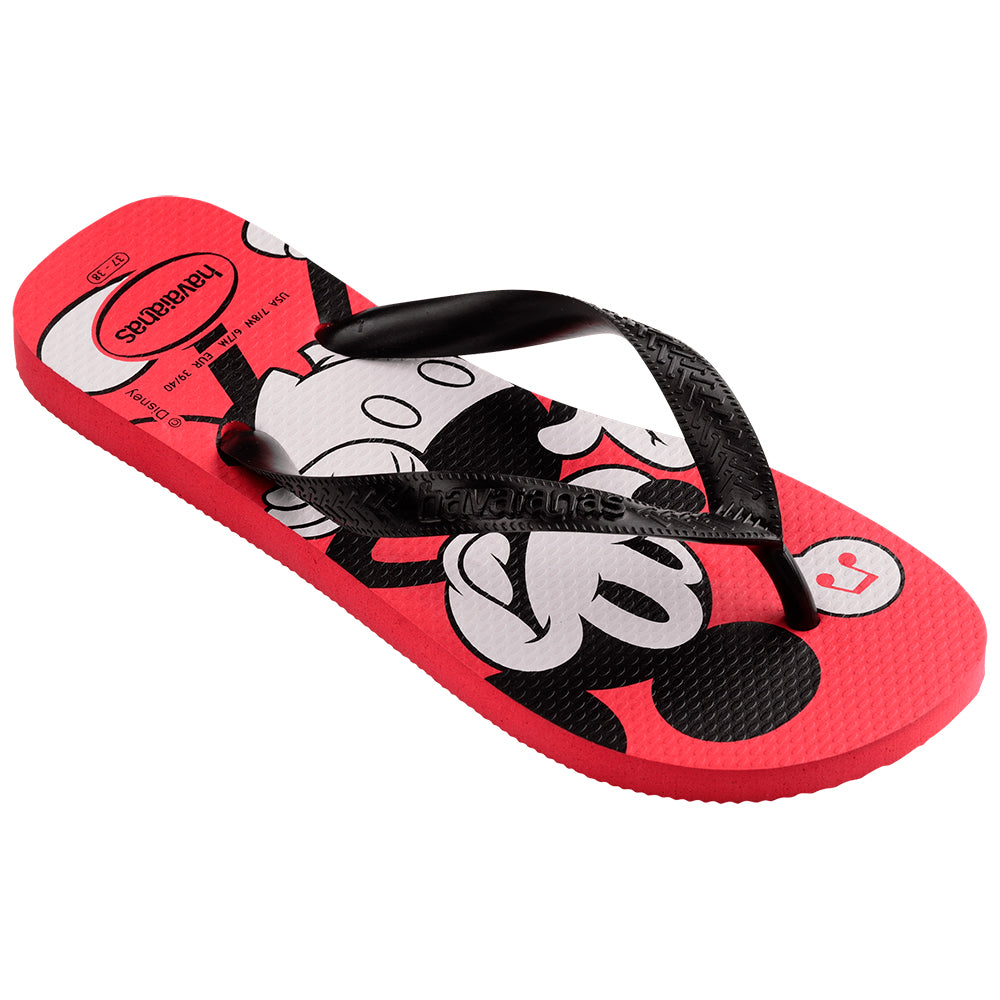 Chinelo Havaianas Top Mickey Mouse Disney Vermelho Rubi