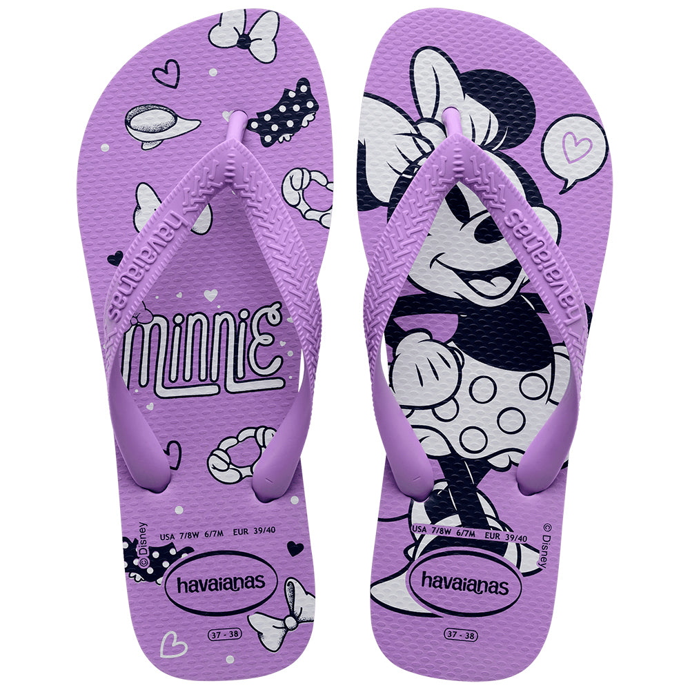 Pantuflas Havaianas Minnie Mouse Disney Prisma Púrpura