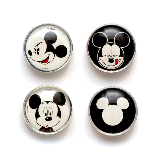Imán de cristal de Mickey Mouse - Caja de 4