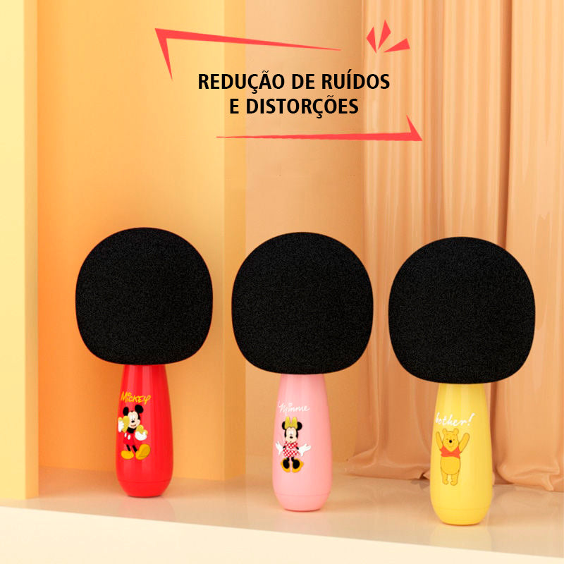 Microfone Karaokê Mickey, Minnie e Pooh Disney