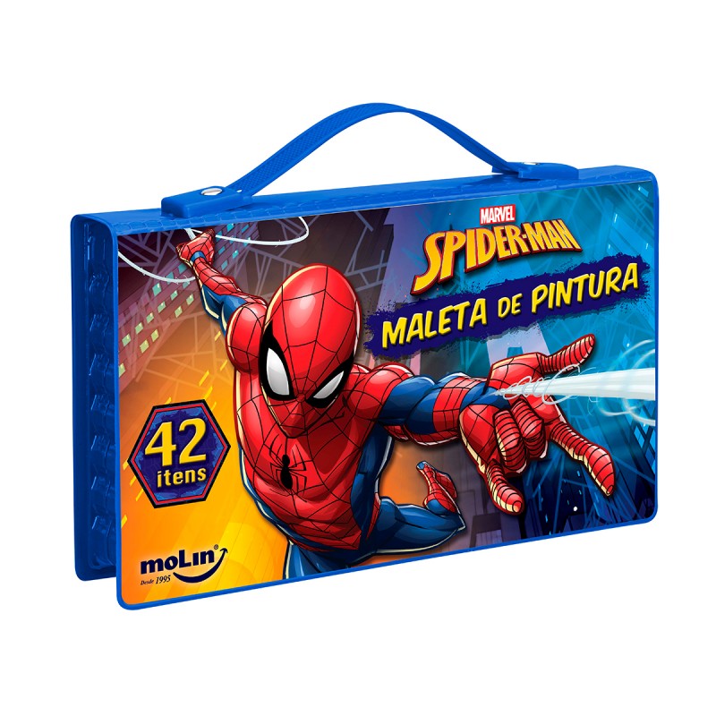 Maleta de Pintura Homem Aranha Marvel 42 Itens