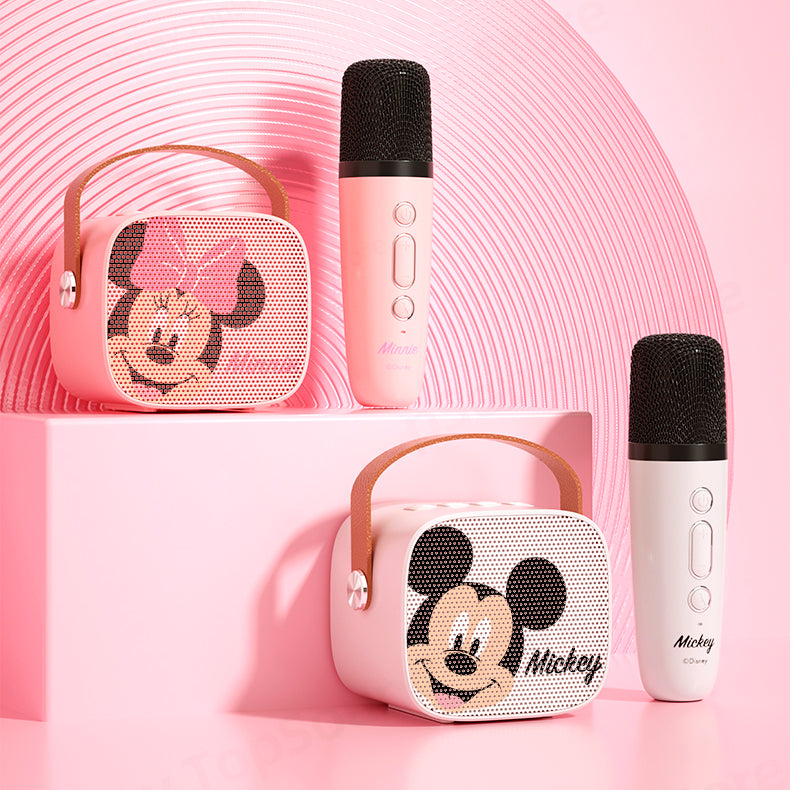 Microfone Karaokê e Mini Speaker Mickey Minnie Disney