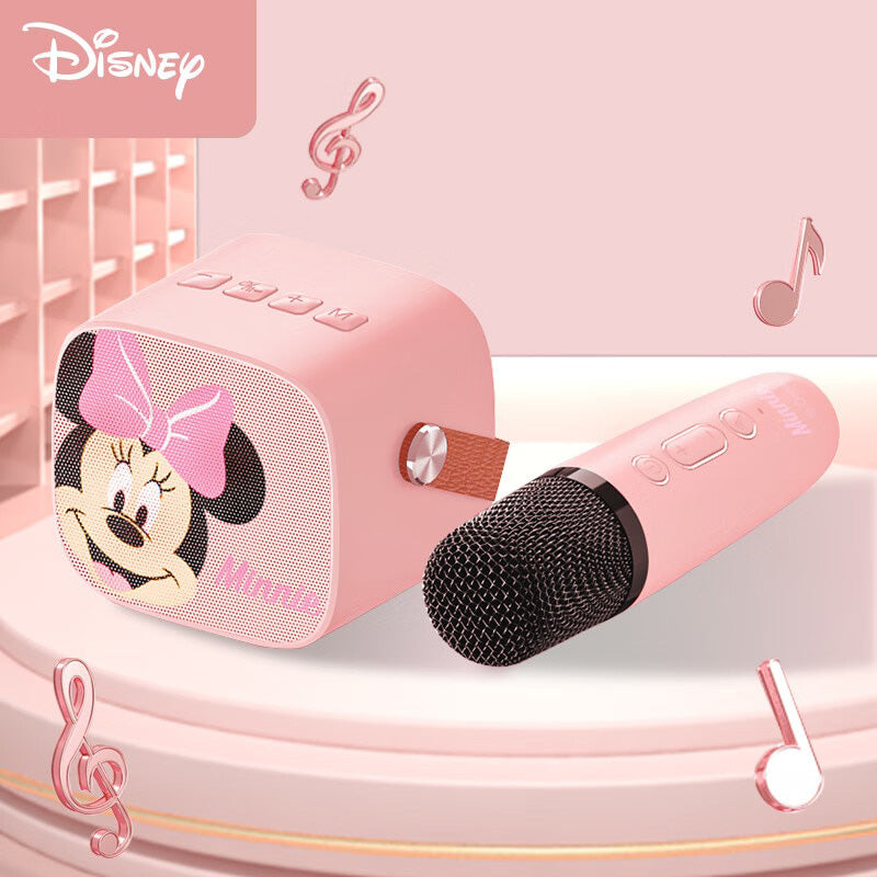 Microfone Karaokê e Mini Speaker Mickey Minnie Disney