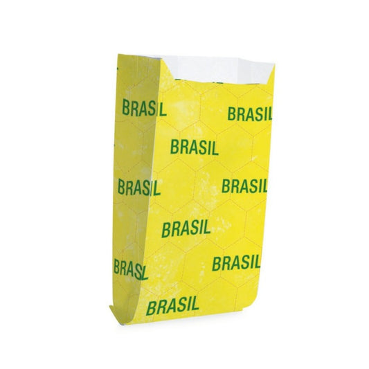 Bag for Popcorn and Hot Dog Vai Brasil - 50 units