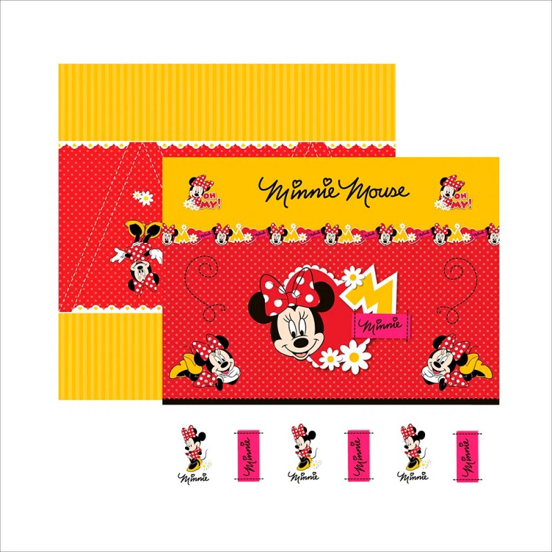 Papel de álbum de recortes de doble cara de Minnie Mouse 1 Telón de fondo y pancartas