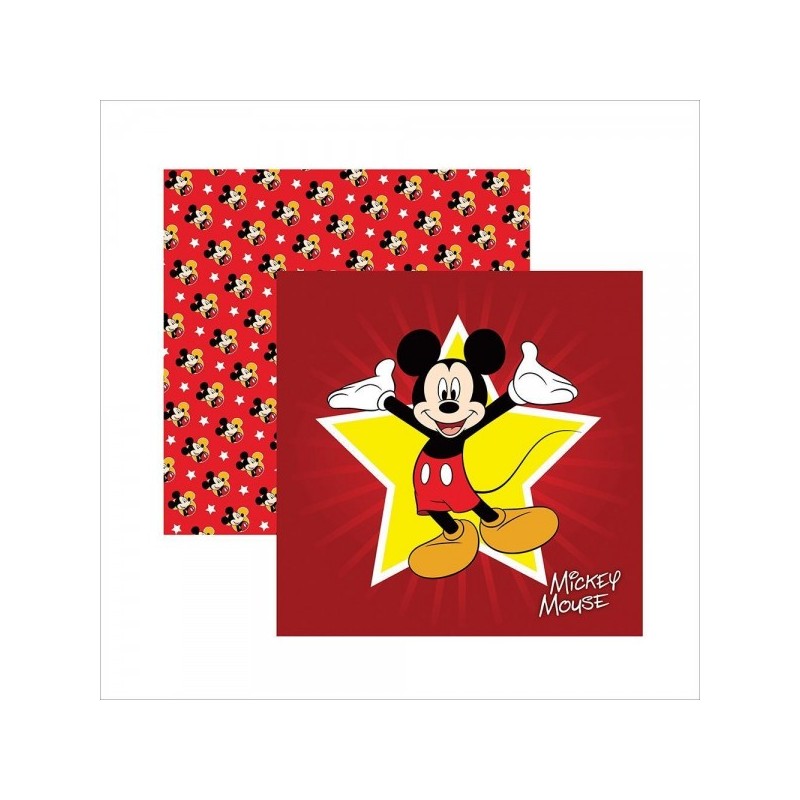 Papel Scrapbook Doble Cara Mickey Mouse 1 Guirnalda